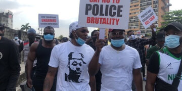 VIDEO Runtown, Falz Lead #EndSARS Protest in Lagos