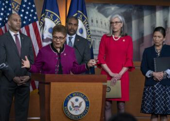 Hakeem Jeffries, Karen Bass, Steven Horsford, Katherine Clark, Deb Haaland