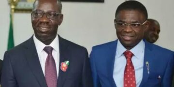 PHOTOS: Governor Obaseki, Deputy Governor Shaibu sworn-in today for second term