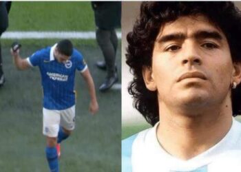 Fans drag Brighton star Maupay for disrespecting Diego Maradona