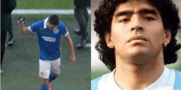 Fans drag Brighton star Maupay for disrespecting Diego Maradona