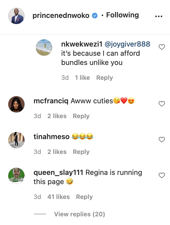See Hillarious Reason Why Ned Nwoko Doesn’t Post His Other Wives on Instagram