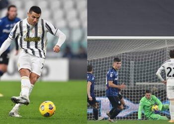 Cristiano Ronaldo misses penalty as Atalanta force Juventus to 1 – 1 draw