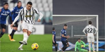 Cristiano Ronaldo misses penalty as Atalanta force Juventus to 1 – 1 draw