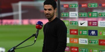 ‘It was a little stomach problem’ – Arteta on why Aubameyang went down the tunnel after being substituted