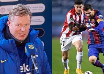 Ronald Koeman defends Messi’s action which produced a red card