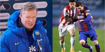 Ronald Koeman defends Messi’s action which produced a red card