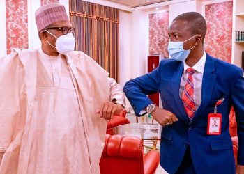 PHOTOS: Buhari receives new EFCC Chairman, Abdulrasheed Bawa at the State House