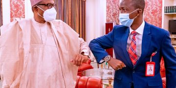 PHOTOS: Buhari receives new EFCC Chairman, Abdulrasheed Bawa at the State House