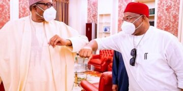 Buhari, Uzodinma in Closed Door Meeting