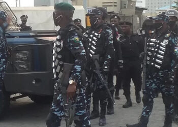Tension as Police Tighten Security At Lekki Toll Gate in Anticipation of Planned Protests