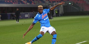 Osimhen scores against Bologna on return from head injury