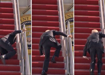 Joe Biden Trips and Falls Three Times Boarding Air Force One