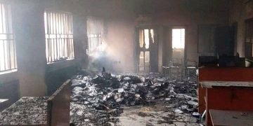 JUST IN: Hoodlums Burn Down Federal High Court In Ebonyi