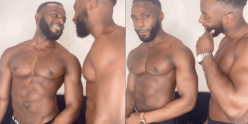 #Gaycouple: Doyin Okupe’s Son, Bolu Attempts Kissing Boo in Loved-up Video