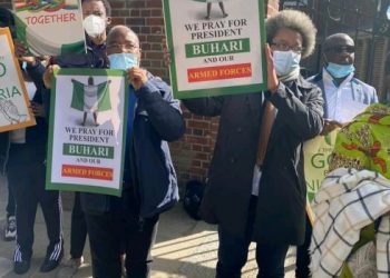 Buhari Supporters Storm Abuja House in London