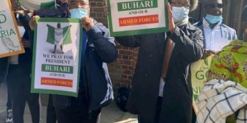 Buhari Supporters Storm Abuja House in London