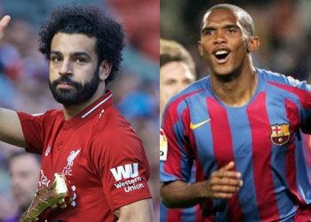 Salah equals Eto’o’s Champions League record