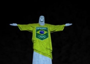 Rio’s Christ lit up to mark 100 days countdown to Tokyo Olympics