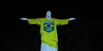 Rio’s Christ lit up to mark 100 days countdown to Tokyo Olympics
