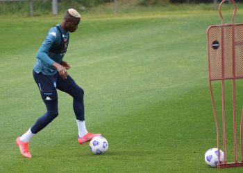 Osimhen returns to training with Napoli after head injury