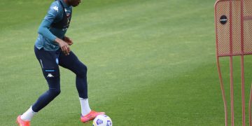 Osimhen returns to training with Napoli after head injury