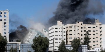 Israeli Airstrike Destroys Building In Gaza City Housing AP, Al Jazeera Office