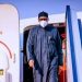 Buhari Returns to Abuja After African Finance Summit in France