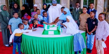 PHOTOS: Nigerian President Celebrates Children’s Day at State House