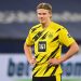 Moment Erling Haaland slapped teammate for touching trophy too early