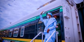 Buhari Inaugurates Lagos-Ibadan Rail Project, Takes Ride