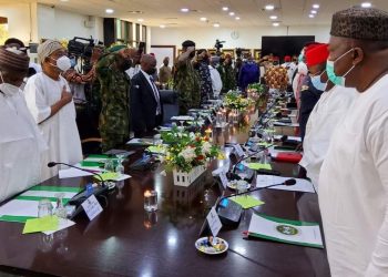 Insecurity: Defence Minister, Service Chiefs, Others Meet South-East Stakeholders in Enugu