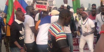 JUST IN: Protest At East-West Road Leaves Motorist Stranded