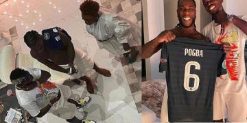 Manchester United star, Pogba visits Burna Boy on his 30th birthday