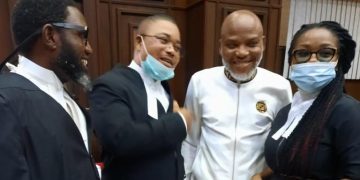 JUST IN: Nnamdi Kanu Present In Court- Lead Counsel