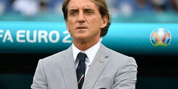 Roberto Mancini Reacts As Italy Drops Into World Cup Play-offs