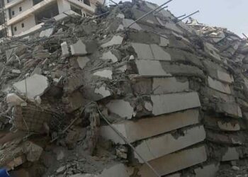 JUST IN: Many Trapped As 21-Storey Building Collapses In Lagos, Nigeria