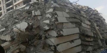 JUST IN: Many Trapped As 21-Storey Building Collapses In Lagos, Nigeria
