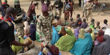 PHOTOS Over 100 ISWAP fighters surrender to troops