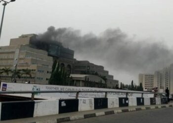 JUST IN: Early Morning Fire Guts Ministry of Finance Headquarters In Abuja