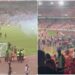 VIDEO: Super Eagles Supporters Invade Pitch, Vandalise Stadium Facilities After Draw Against Ghana