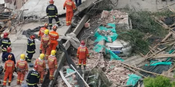 China: Five Rescued From Collapsed Six-Storey Building
