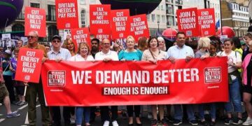 Thousands Protest Against Cost Of Living In UK