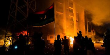 Libyan Protesters Storm, Set Fire To Parliament Building In Tobruk