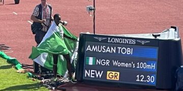 JUST IN: Amusan Breaks New Record To Win Another 100m hurdles Commonwealth Gold