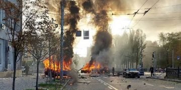 Explosions Rock Central Kyiv In Apparent Missile Strikes