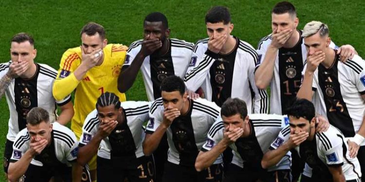 German Players Cover Mouths in Protest Before Match Kick off in Qatar Heritage Times