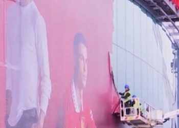 Manchester United Pull Down Ronaldo’s Poster At Old Trafford