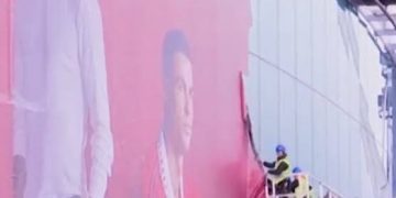 Manchester United Pull Down Ronaldo’s Poster At Old Trafford