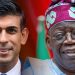 British Prime Minister Sunak Congratulates Tinubu On Election Victory
